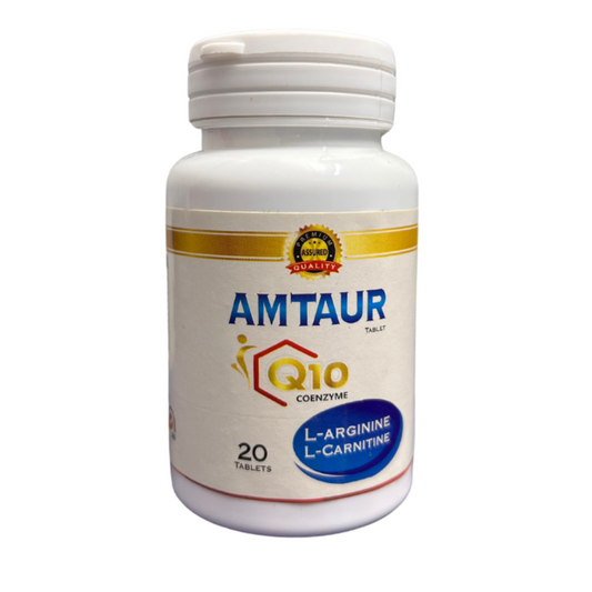 AMTAUR Tablets with Coenzyme Q10, L-Arginine & L-Carnitine – 20 Tablets