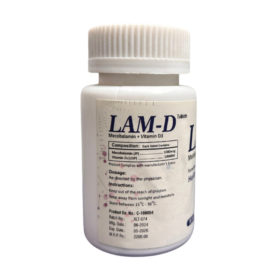 LAM-D Tablets with Mecobalamin and Vitamin D3 for Immune Support