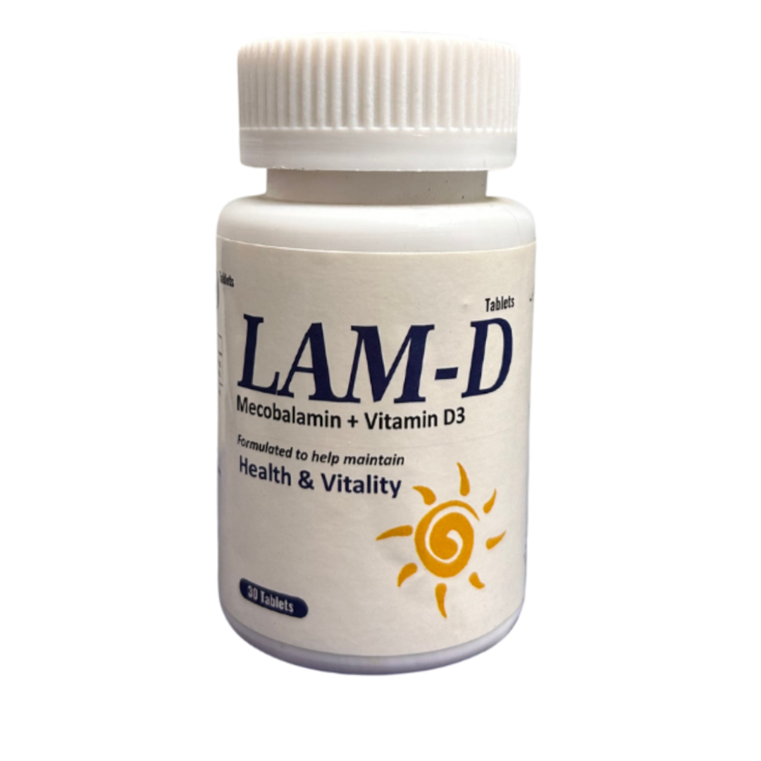 LAM-D Tablets with Mecobalamin and Vitamin D3 for Immune Support