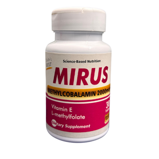 Mirus Methylcoblamin 2000mg 30 Tablets with Vitamin E and L-Methylfolate